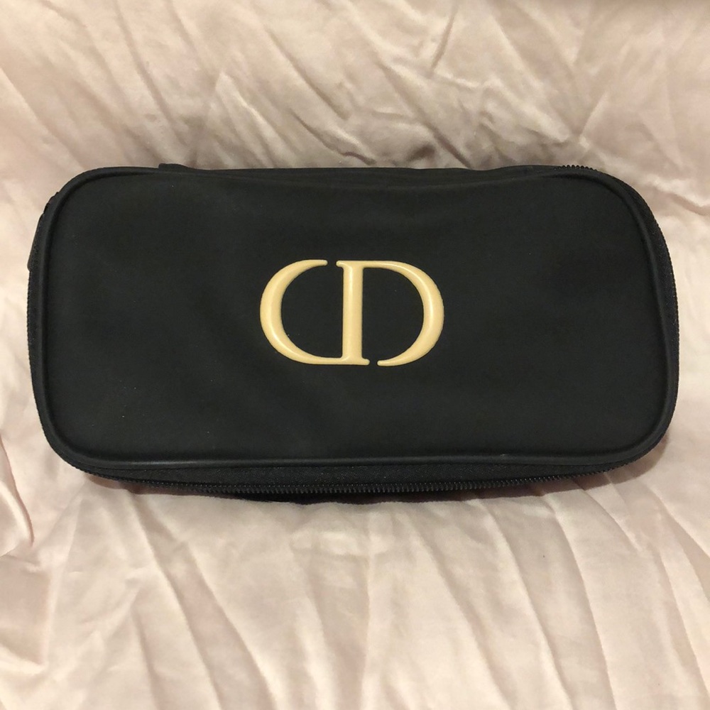 NWOT Dior Black cosmetic bag